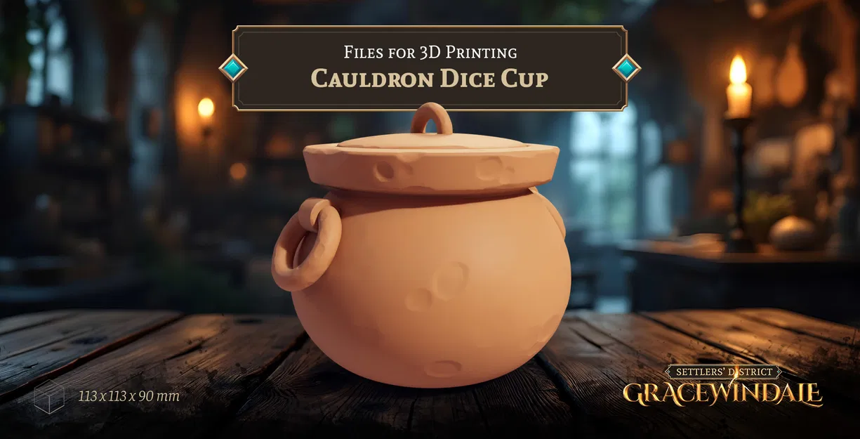 Cauldron Dice Cup - Cốc Đựng Dice Hình Vạc Lớn - Image 1
