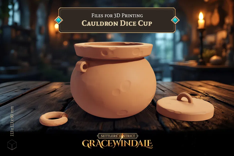 Cauldron Dice Cup - Cốc Đựng Dice Hình Vạc Lớn - Image 2