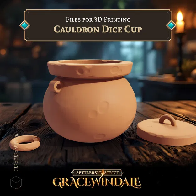 Cauldron Dice Cup - Cốc Đựng Dice Hình Vạc Lớn - Image 9