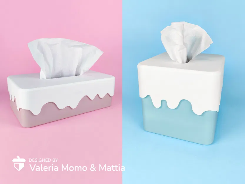 Hộp Đựng Khăn Giấy Hình Bánh Ngọt, 2 kích cỡ, Không Cần Hỗ Trợ, Không Đa Sắc Màu - Image 1