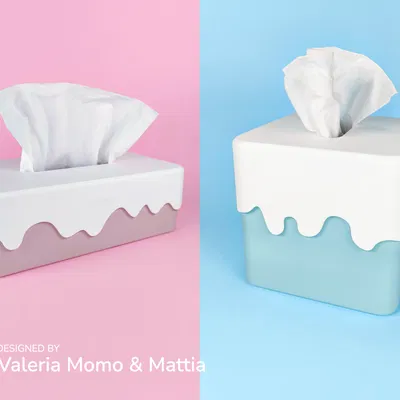 Hộp Đựng Khăn Giấy Hình Bánh Ngọt, 2 kích cỡ, Không Cần Hỗ Trợ, Không Đa Sắc Màu