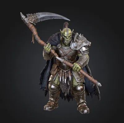 Chiến Binh Orc Khát Máu STL – Trùm Giáp Trụ với Đoản Đao Reaper | Tối ưu FDM + Resin