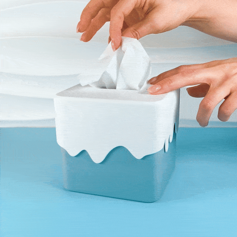 Hộp Đựng Khăn Giấy Hình Bánh Ngọt, 2 kích cỡ, Không Cần Hỗ Trợ, Không Đa Sắc Màu - Thumbnail 4