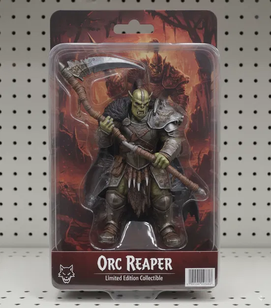 Chiến Binh Orc Khát Máu STL – Trùm Giáp Trụ với Đoản Đao Reaper | Tối ưu FDM + Resin - Image 3