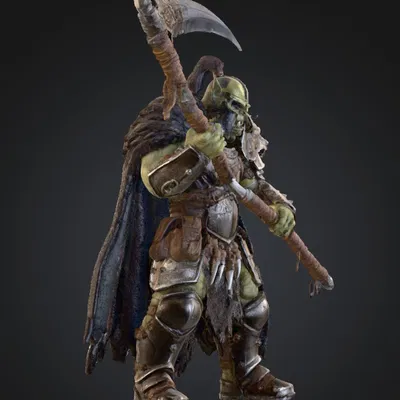 Chiến Binh Orc Khát Máu STL – Trùm Giáp Trụ với Đoản Đao Reaper | Tối ưu FDM + Resin