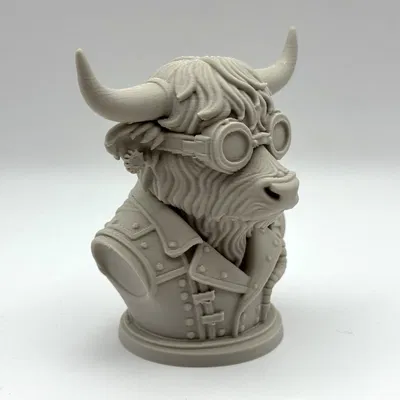 Tượng Bò Cao Nguyên Phong Cách Steampunk