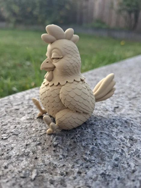 Gà "Chill" - Mô hình 3D vui nhộn - Image 1