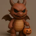Mẫu Rồng Chibi Halloween 3D – Mô Hình Fantasy Dễ Thương - Thumbnail 1