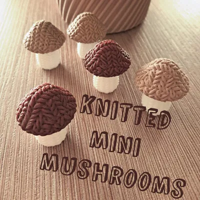 Nấm mini đan len