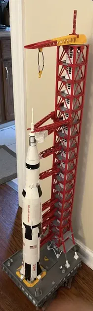 Mô hình Tên lửa Saturn V, Tháp Phóng, Bệ Phóng Di Động có LED và Crawler (Tỉ lệ 1:157) - Image 2