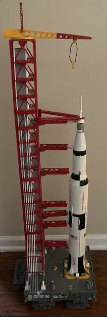 Mô hình Tên lửa Saturn V, Tháp Phóng, Bệ Phóng Di Động có LED và Crawler (Tỉ lệ 1:157) - Image 4