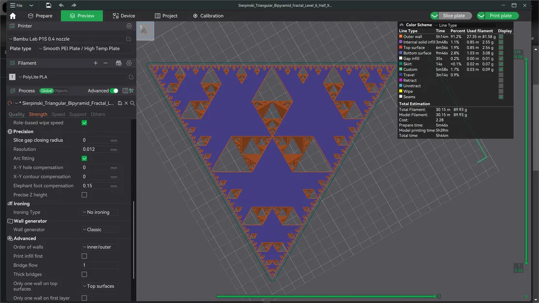 Mô hình Fractal Hình chóp tam giác Sierpiński Cấp 6 - Chế độ Bình - Image 16