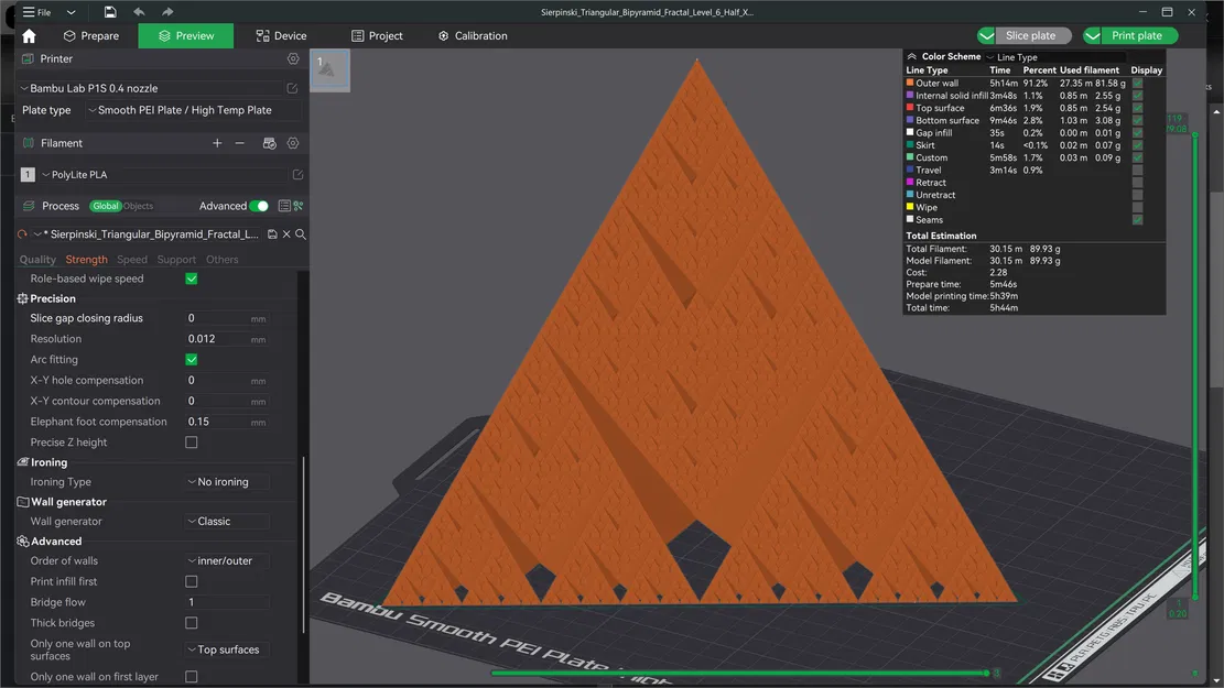 Mô hình Fractal Hình chóp tam giác Sierpiński Cấp 6 - Chế độ Bình - Image 17