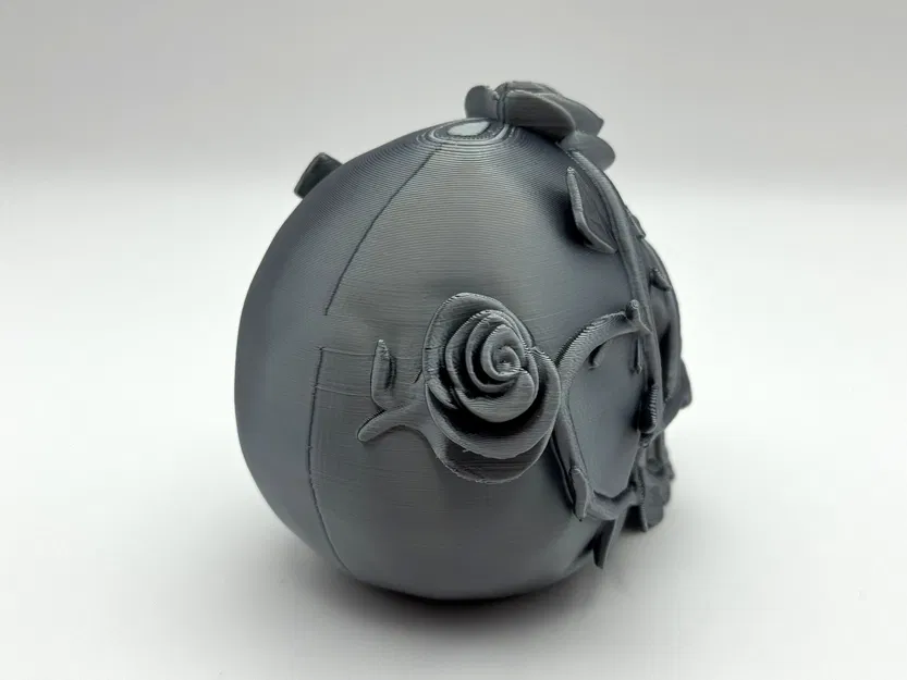 Mô Hình Đầu Lâu Cành Hoa Hồng 3D - Image 5