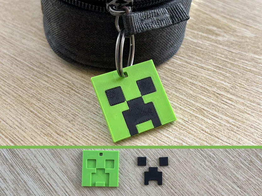 Móc Khóa Creeper 8-bit Nhiều Bộ Phận – Lắp Ráp Dễ Dàng Không Keo - Image 1