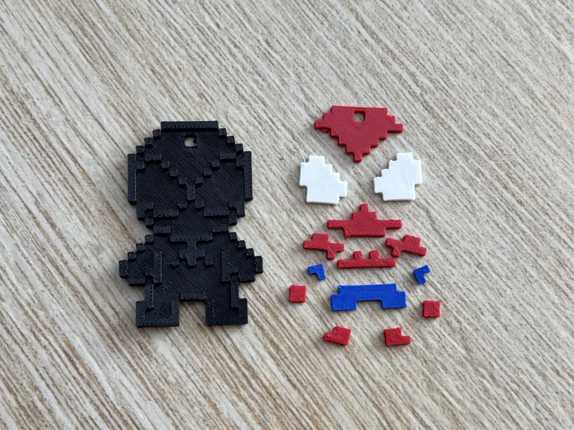 Móc Khóa Spider-Man 8-bit Nhiều Bộ Phận – Lắp Ráp Dễ Dàng Không Cần Keo - Image 3