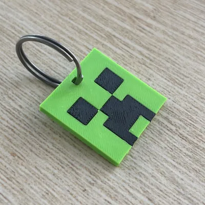 Móc Khóa Creeper 8-bit Nhiều Bộ Phận – Lắp Ráp Dễ Dàng Không Keo