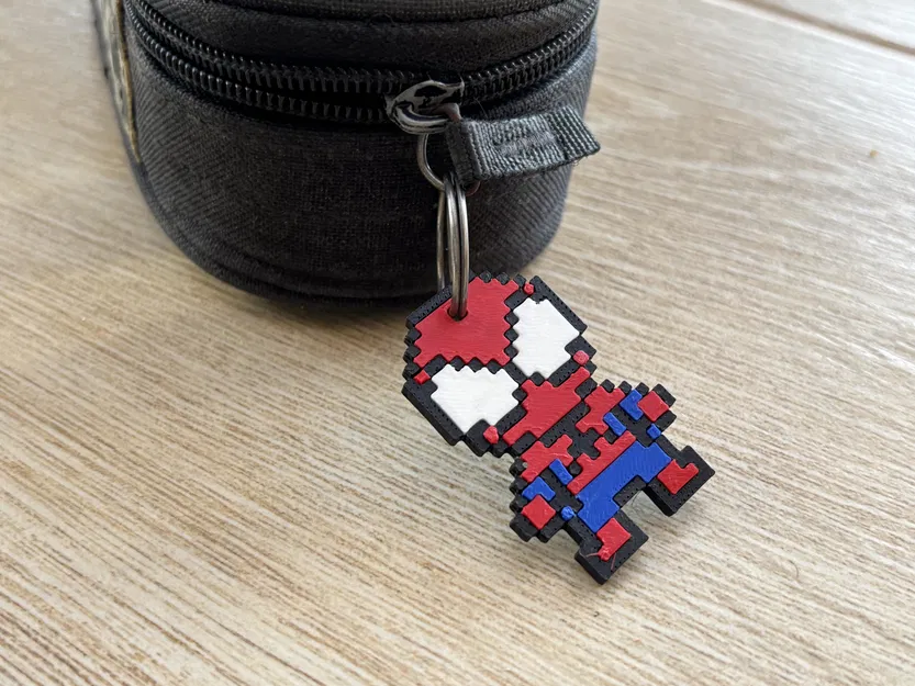 Móc Khóa Spider-Man 8-bit Nhiều Bộ Phận – Lắp Ráp Dễ Dàng Không Cần Keo - Image 5