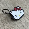 Móc Khóa Hello Kitty 8-bit Lắp Ráp Đa Mảnh – Dễ Dàng Không Cần Keo - Thumbnail 2
