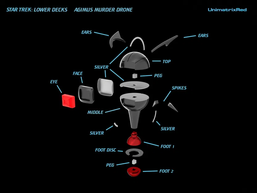 Star Trek: Lower Decks Drone Agimus - Mô hình in 3D - Image 2