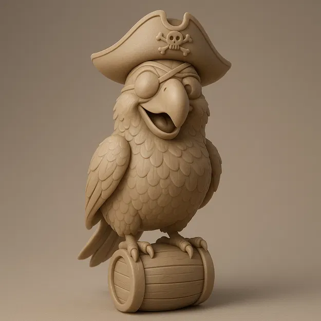 Con Vẹt Cướp Biển Trên Thùng - Image 1