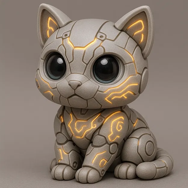 Mô hình Rô-bốt Mèo Phong Cách Anime - Image 1