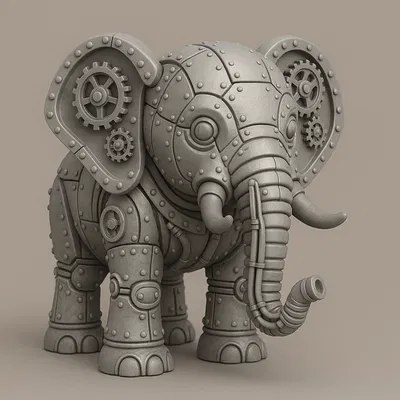 Mô Hình Voi Steampunk