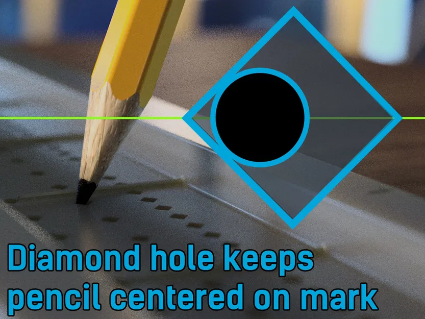 Thước Vuông Yên Ngựa Có Lỗ Đánh Dấu Cho Mộc Dùng Inch - Image 4