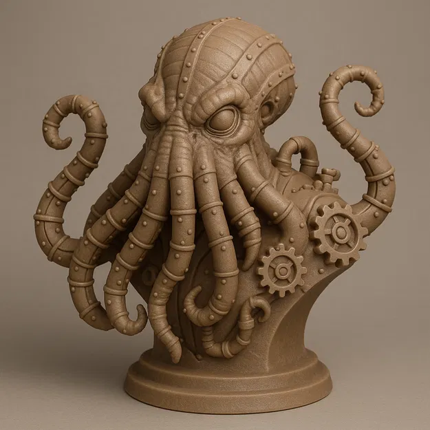 Tượng Bán Thân Kraken Steampunk - Image 1