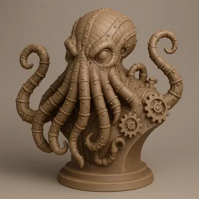 Tượng Bán Thân Kraken Steampunk