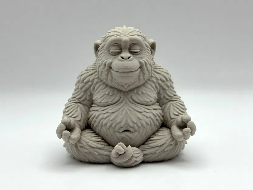 Khỉ Zen Lông Xù - Mẫu 3D - Image 1