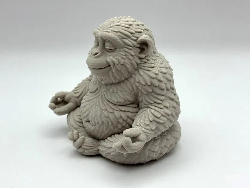 Khỉ Zen Lông Xù - Mẫu 3D - Image 2