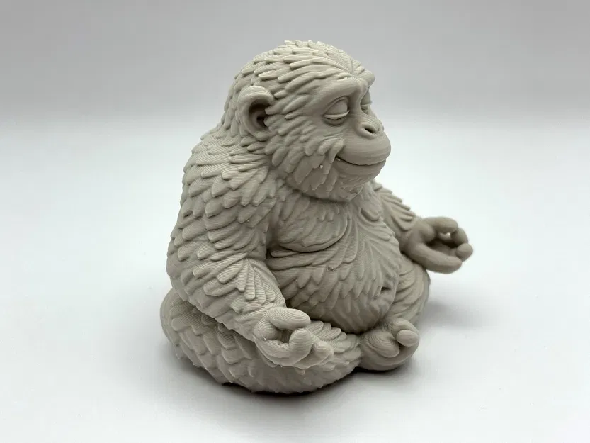 Khỉ Zen Lông Xù - Mẫu 3D - Image 3