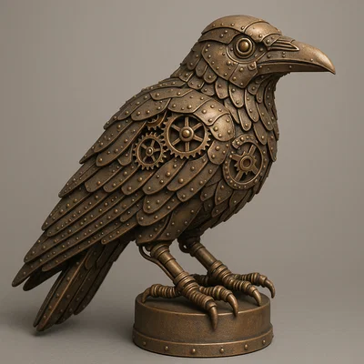 Quạ Cơ Khí Phong Cách Steampunk