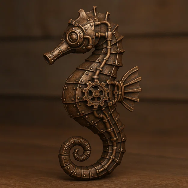 Ngựa Biển Cơ Khí Phong Cách Steampunk - Image 1