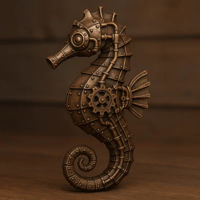 Ngựa Biển Cơ Khí Phong Cách Steampunk