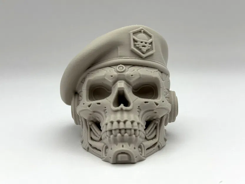 Mũ Beret Cyber – Tượng Đầu Lâu Chiến Thuật - Image 2