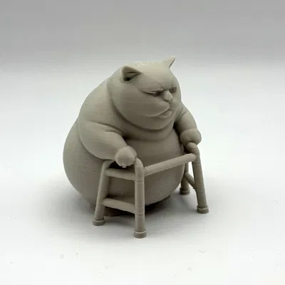 Mèo Ú Bự Đi Gậy