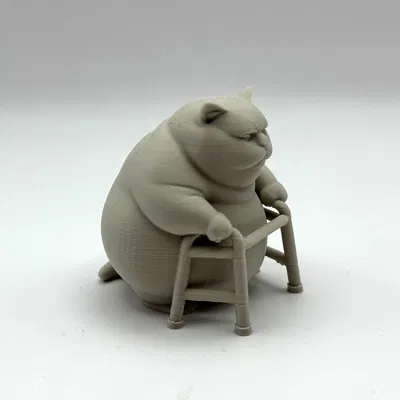 Mèo Ú Bự Đi Gậy