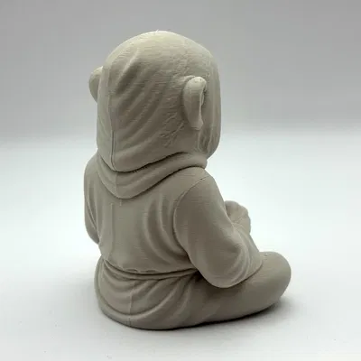 Chú Khỉ Chơi Trống - Tượng Trang Trí Thiền Định