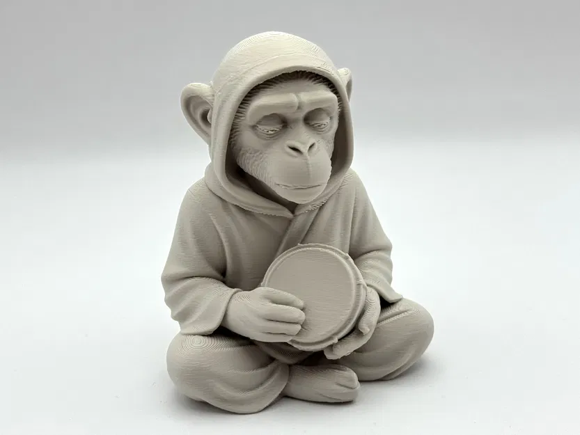 Chú Khỉ Chơi Trống - Tượng Trang Trí Thiền Định - Image 4