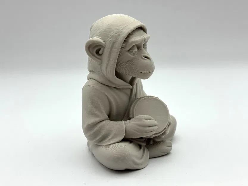 Chú Khỉ Chơi Trống - Tượng Trang Trí Thiền Định - Image 5