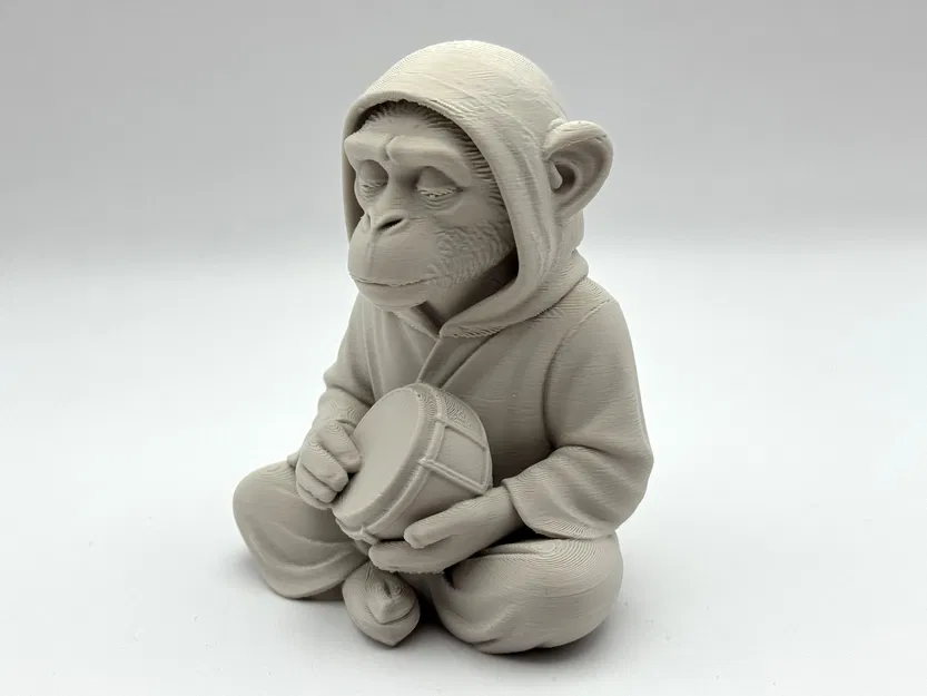 Chú Khỉ Chơi Trống - Tượng Trang Trí Thiền Định - Image 6