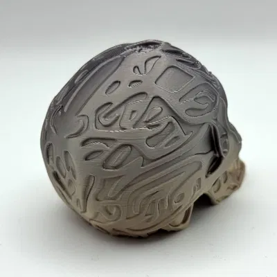 Mô Hình Đầu Lâu Tộc Lạ Hoa Văn 3D