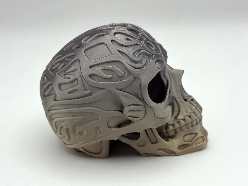 Mô Hình Đầu Lâu Tộc Lạ Hoa Văn 3D - Image 4