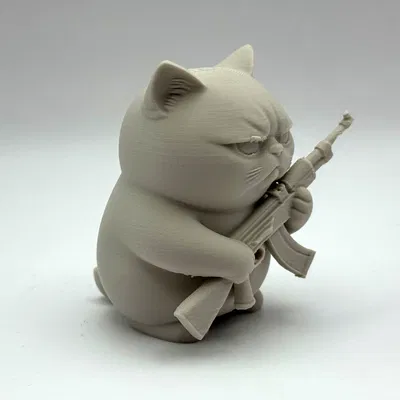 Mèo Cáu Kỉnh Cầm Súng