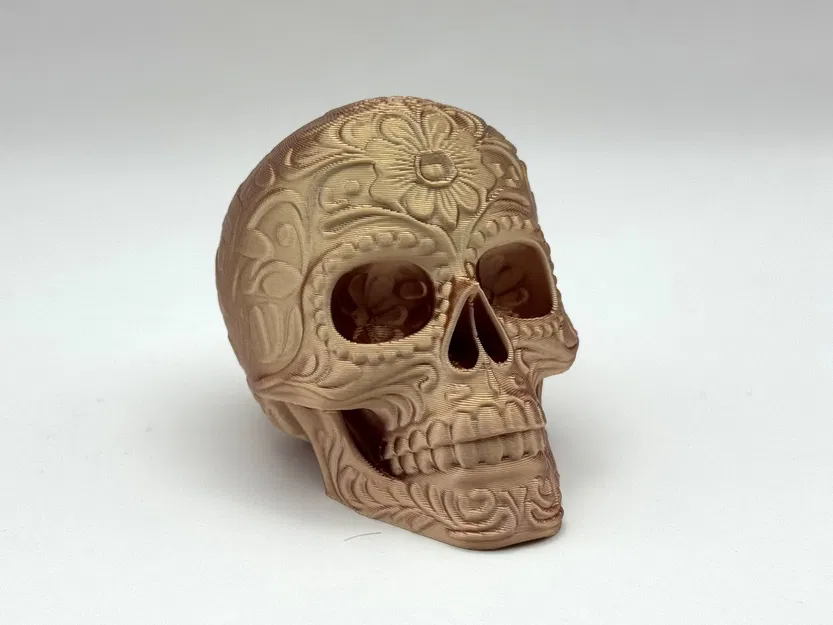 Mô Hình 3D Đầu Lâu Đường Hoa - Image 1