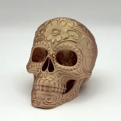 Mô Hình 3D Đầu Lâu Đường Hoa