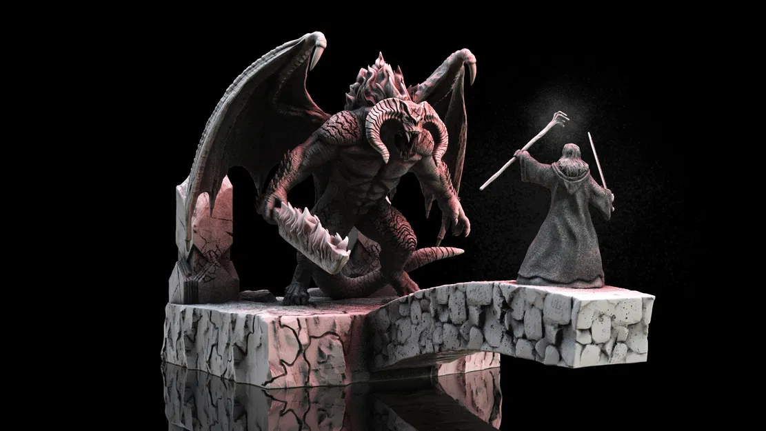 Tượng Balrog đấu Gandalf (Có sẵn hỗ trợ) - Image 8