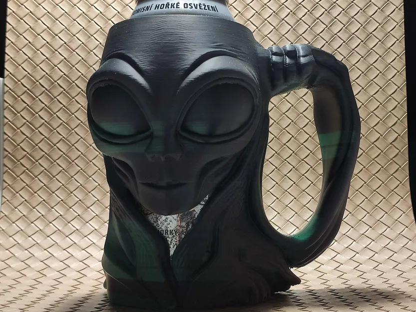 Cái Giữ Lon / Cốc Bia Hình Người Ngoài Hành Tinh Xám - Image 7